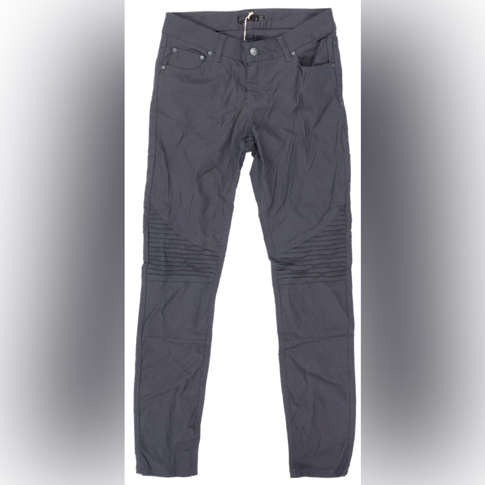 Prana Brenna dark gray moto stretch pants size 4